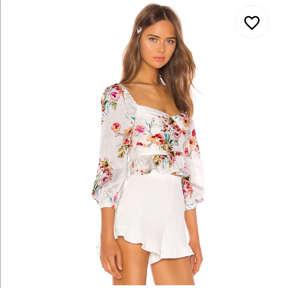 Majorelle Julia Top in white floral